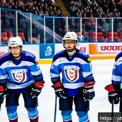 Home 31 벨라루스에서 유명한 스포츠 - A vibrant ice hockey arena in Minsk during a packed Dinamo Minsk game, featuring modern architecture...